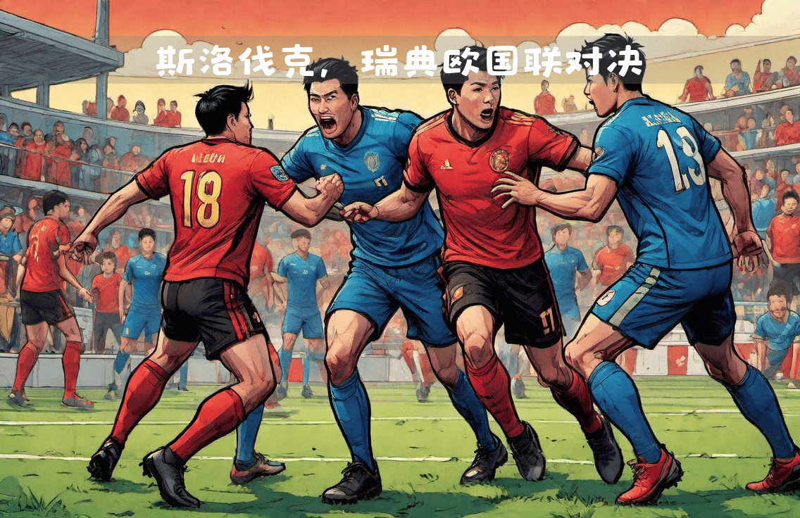 瑞典队在比赛中击败斯洛伐克